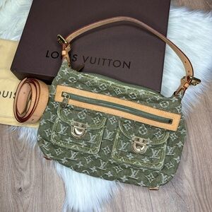 ✨💚 SOLD | Louis Vuitton Green Denim Baggy 💚✨